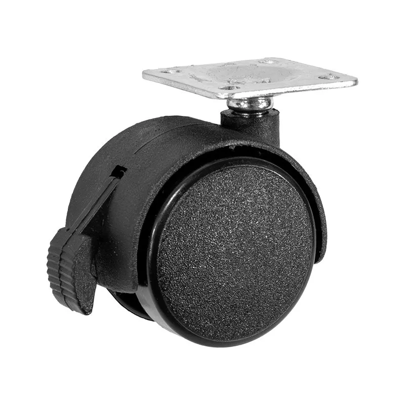 Bormann Rotella Girevole 40 mm con Freno Nera
