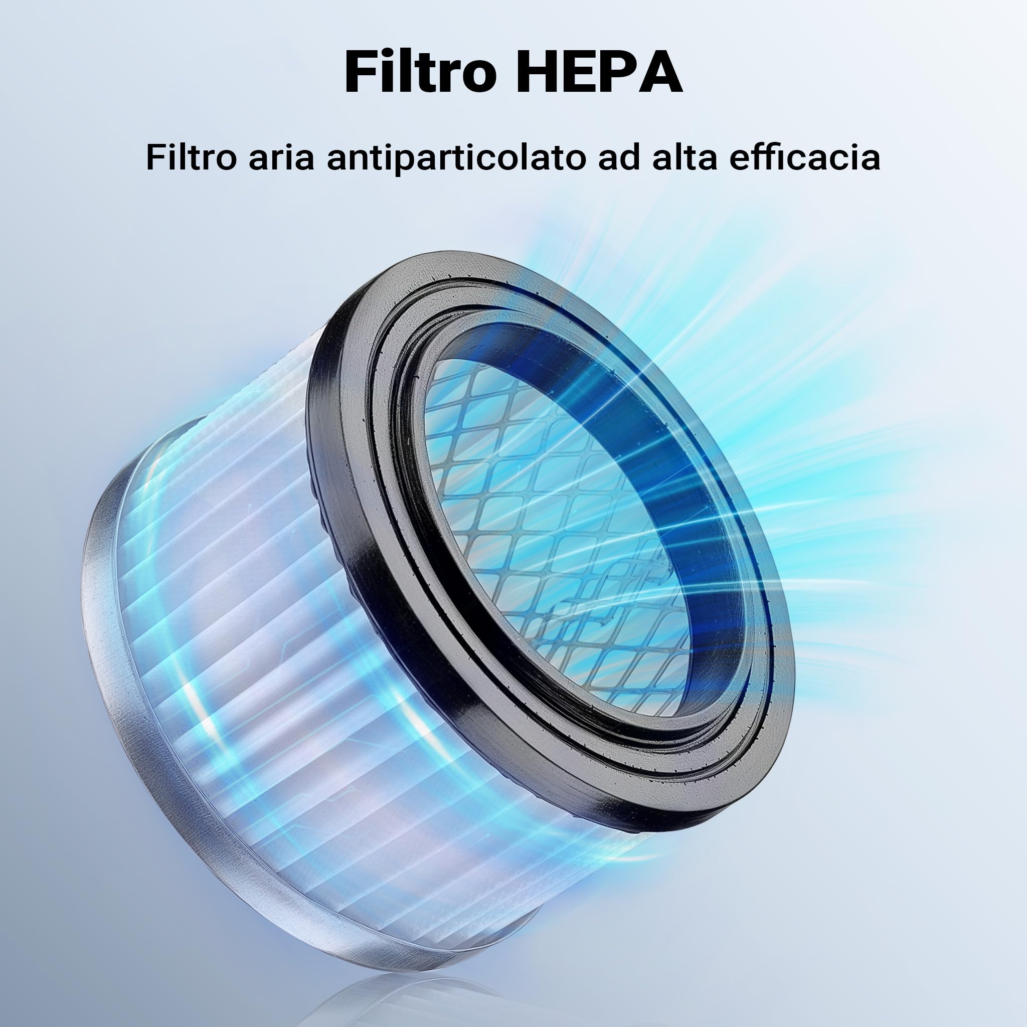 Wiltec Aspiracenere Portatile 600W 4L Filtro HEPA