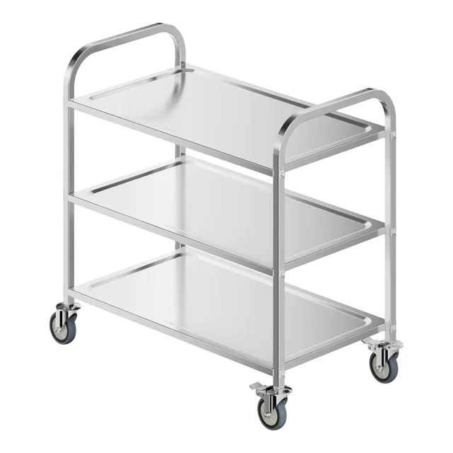 Wiltec carrello portavivande 3 ripiani acciaio inox 150 kg