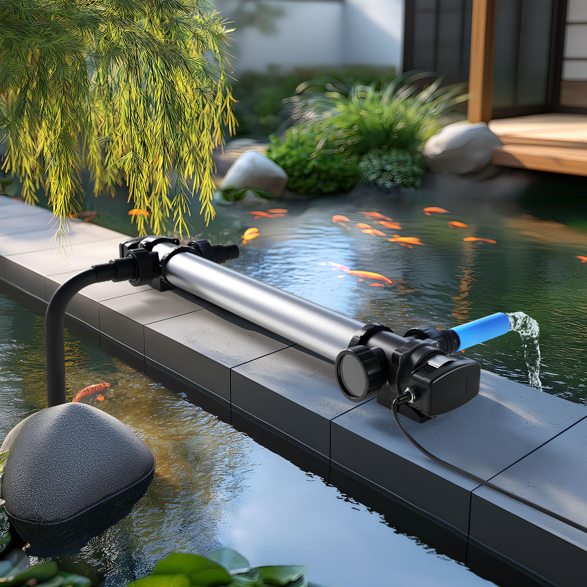 SunSun CUV-772 chiarificatore UV laghetto 72W acciaio