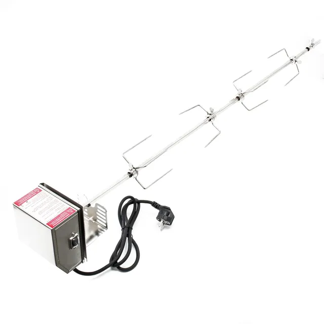 Wiltec Girarrosto barbecue spiedo inox 112cm 230V 10kg
