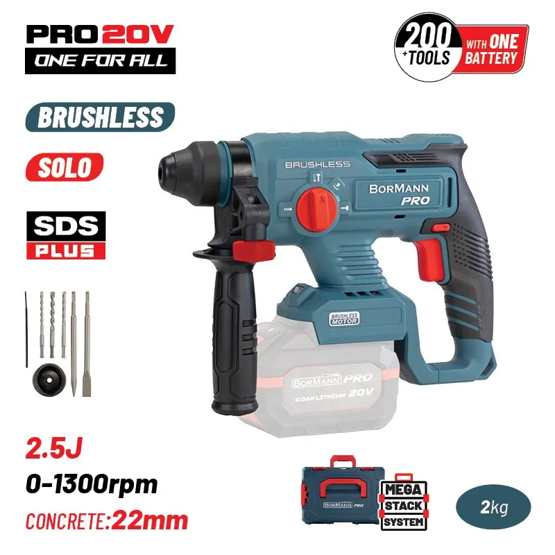 Bormann Pro BBP5302CA tassellatore batteria 20V SDS-Plus