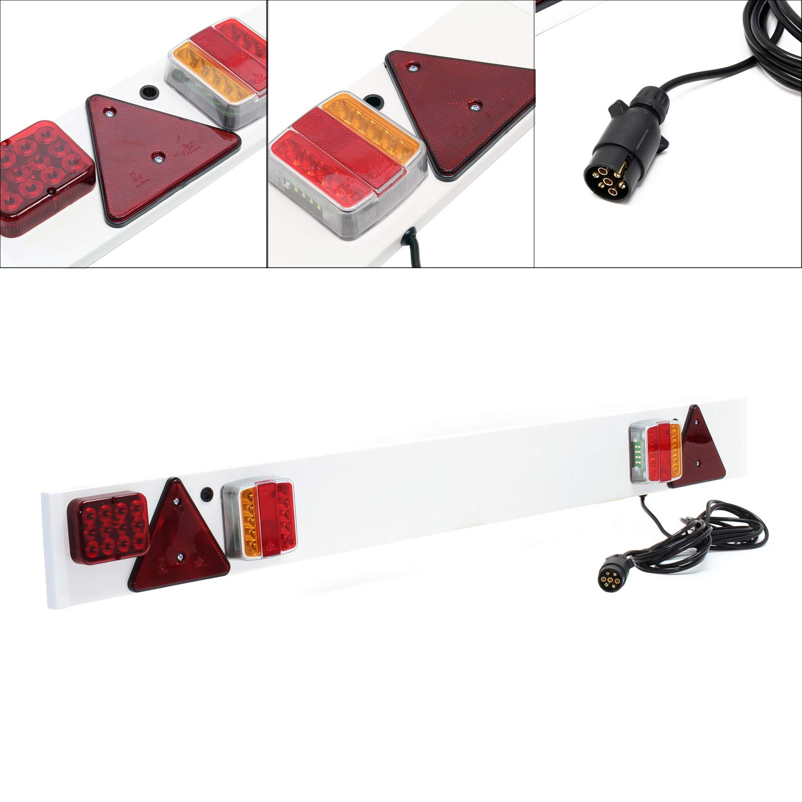 Wiltec Barra LED Rimorchio 7 Poli 1,37 m con Fendinebbia