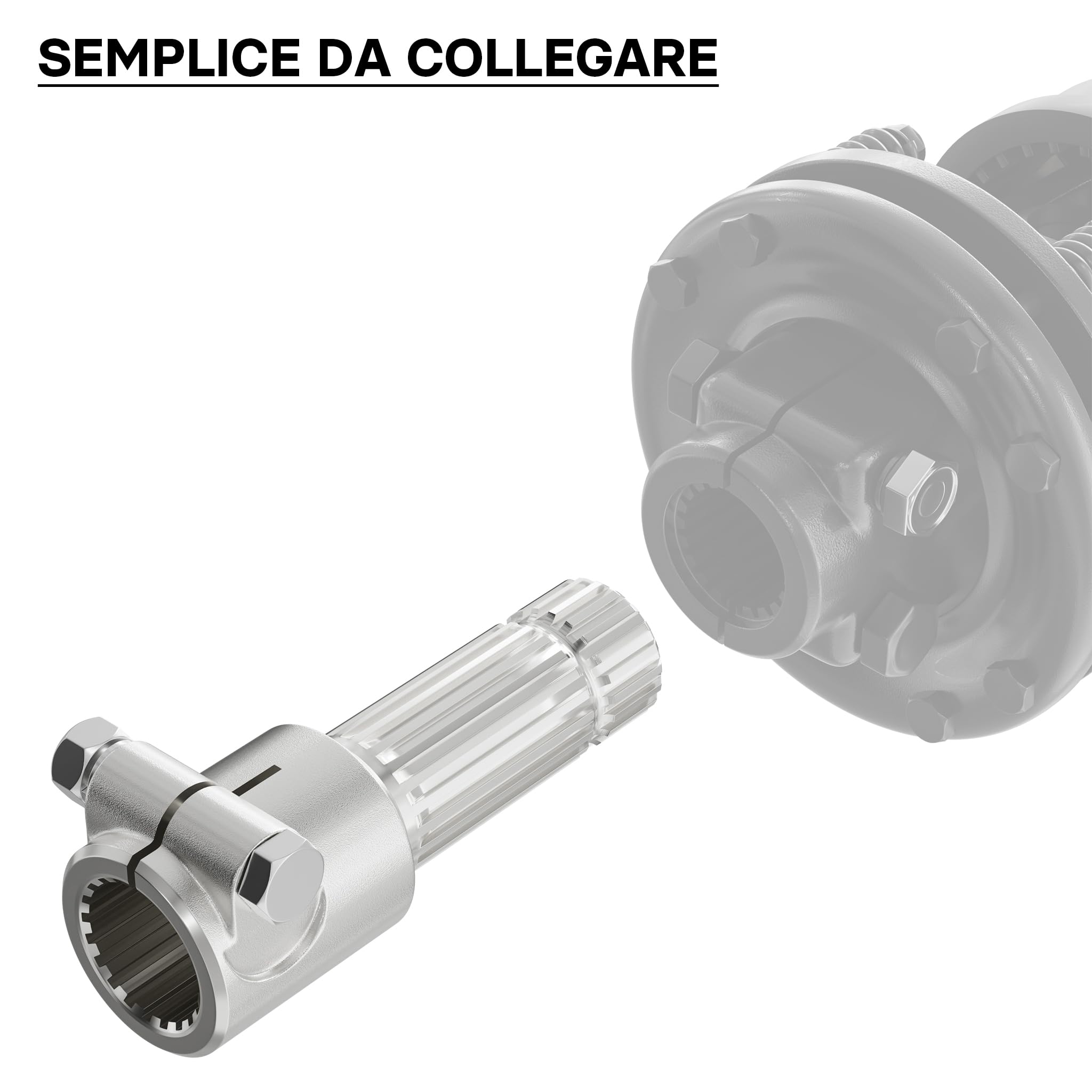 Wiltec Boccola Albero Cardanico 175 mm 1 3/8" 21 Denti