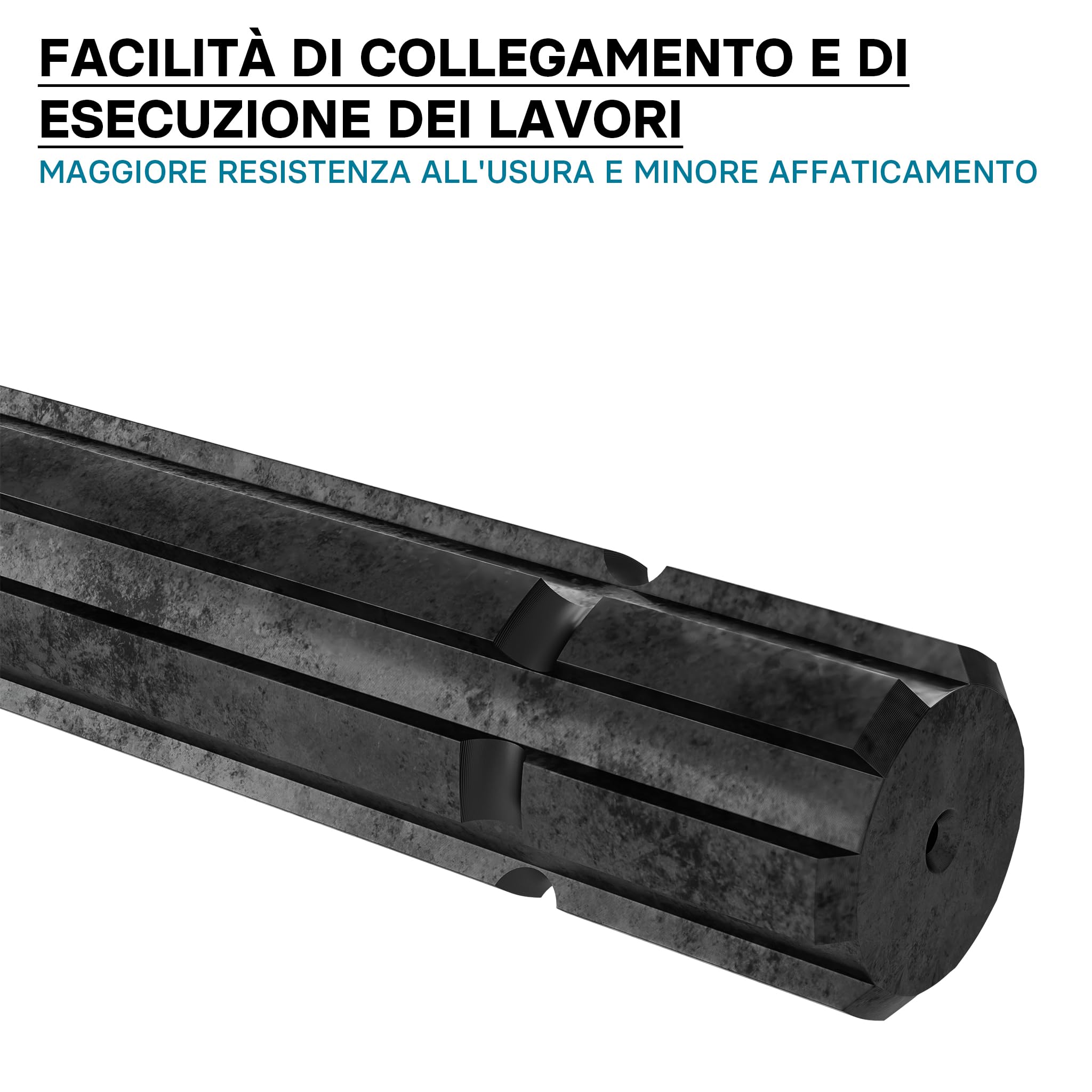 Wiltec BT1 Profilo scanalato cardano 300 mm 1 3/8" 6 denti