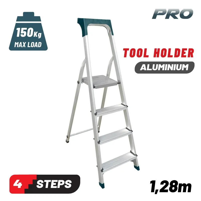 Bormann scala alluminio 4 gradini con vaschetta