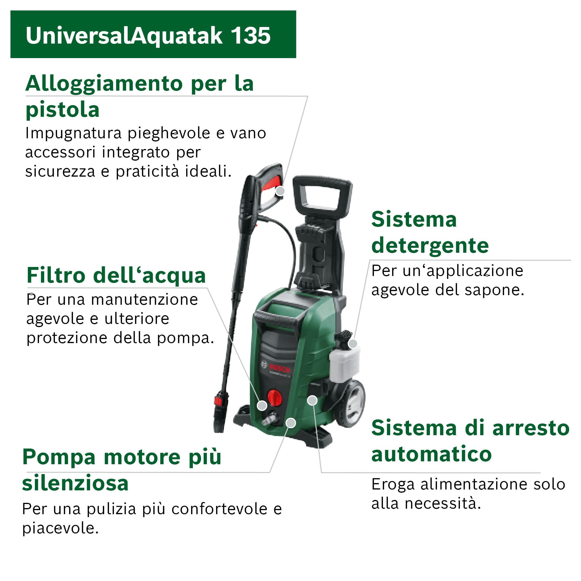 Bosch UniversalAquatak 135 Idropulitrice 135bar