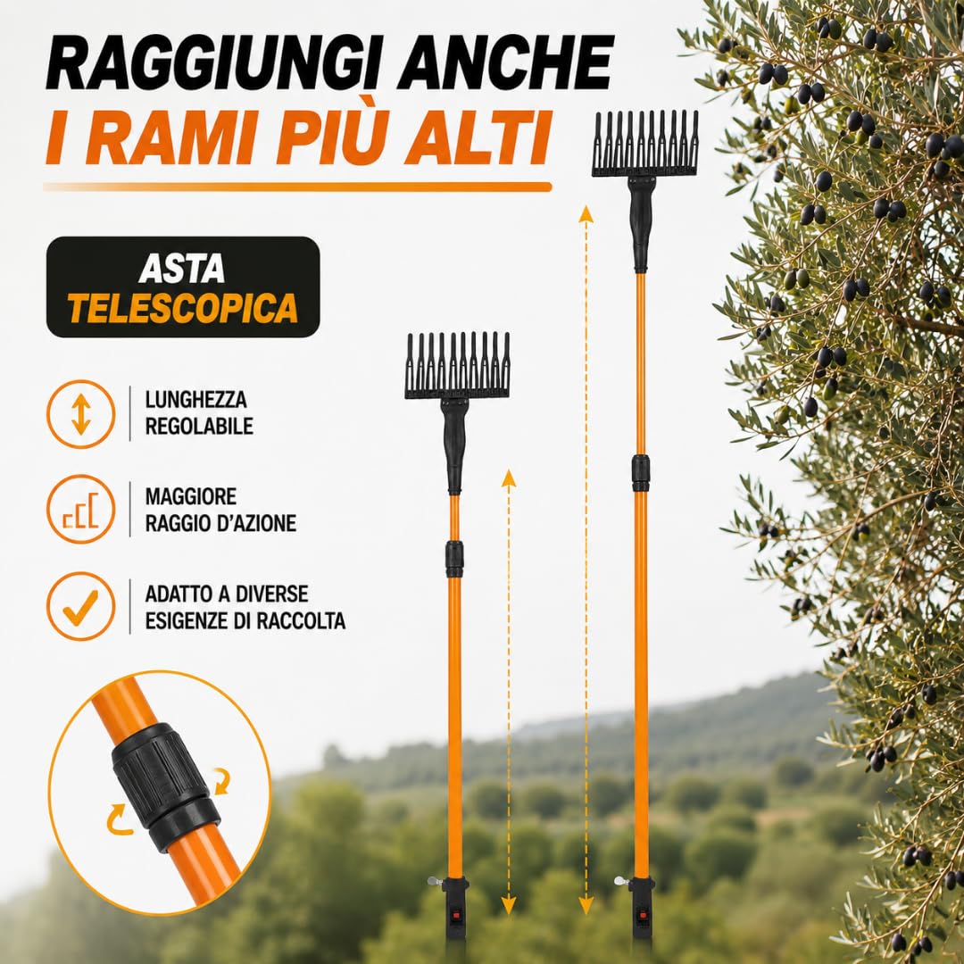 De Rosa Shop Abbacchiatore Olive 12V 400W Telescopico