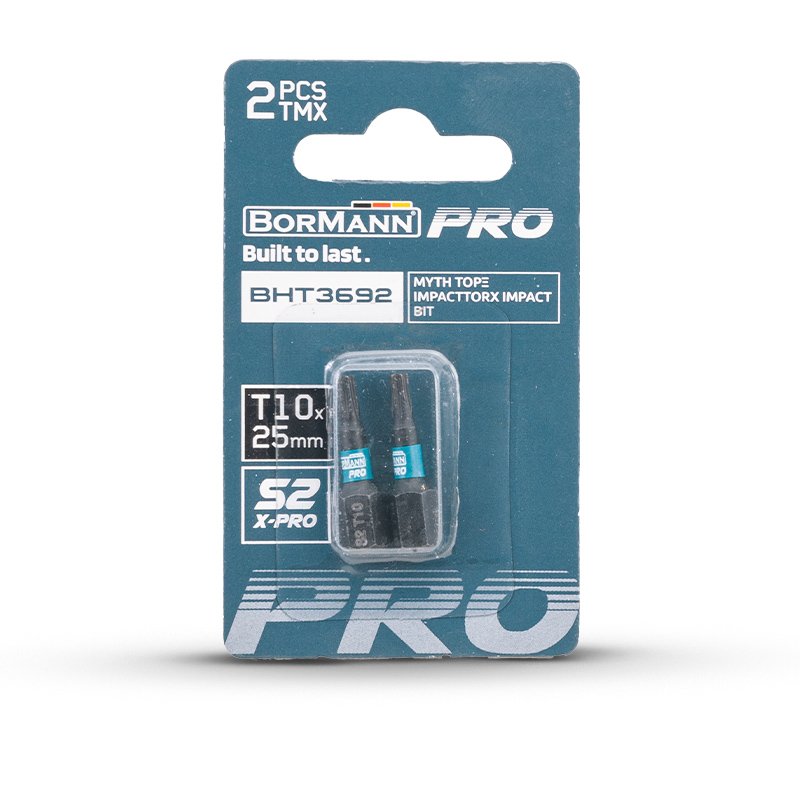 Bormann X-Pro T10x25mm inserti Torx impatto 2pz S2