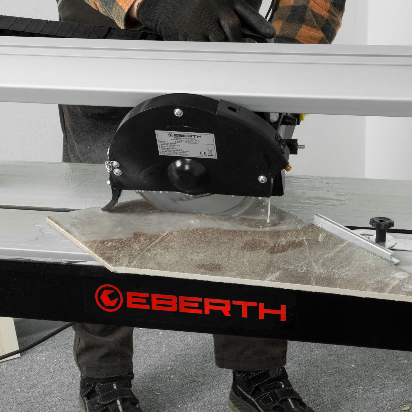 EBERTH Tagliapiastrelle Elettrico 800W Disco 200mm Taglio 620mm