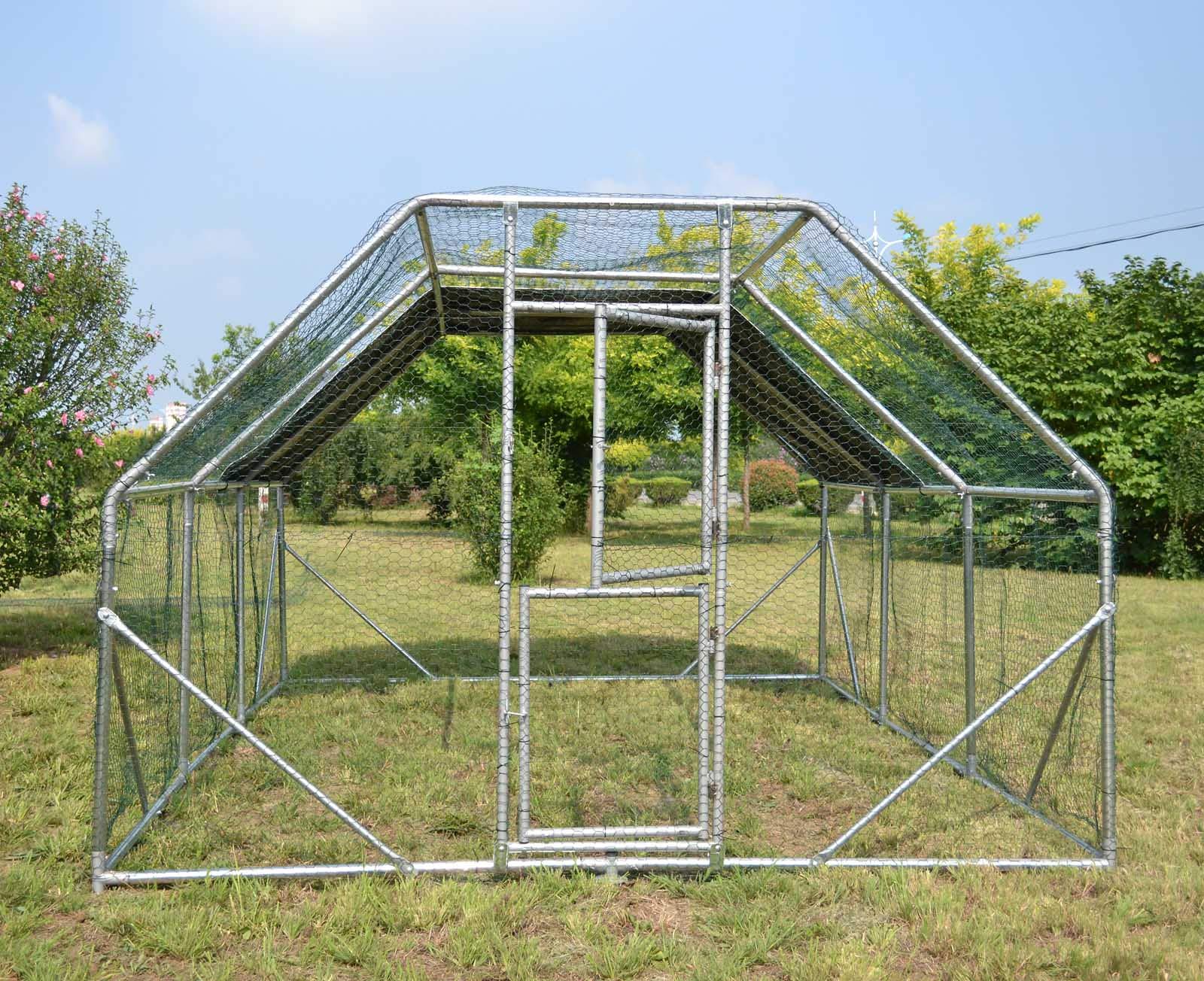 Wiltec Recinto giardino XXL 4x3x2 m con tetto polli