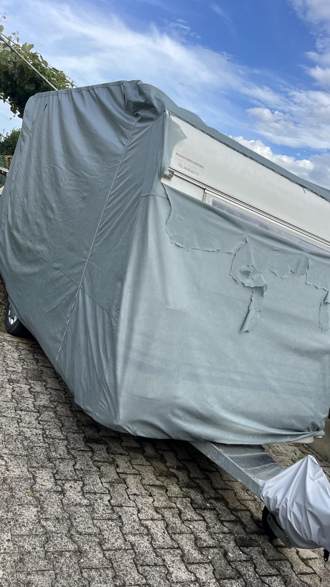 Wiltec Telo Copri Caravan 580x225x220cm da Esterno