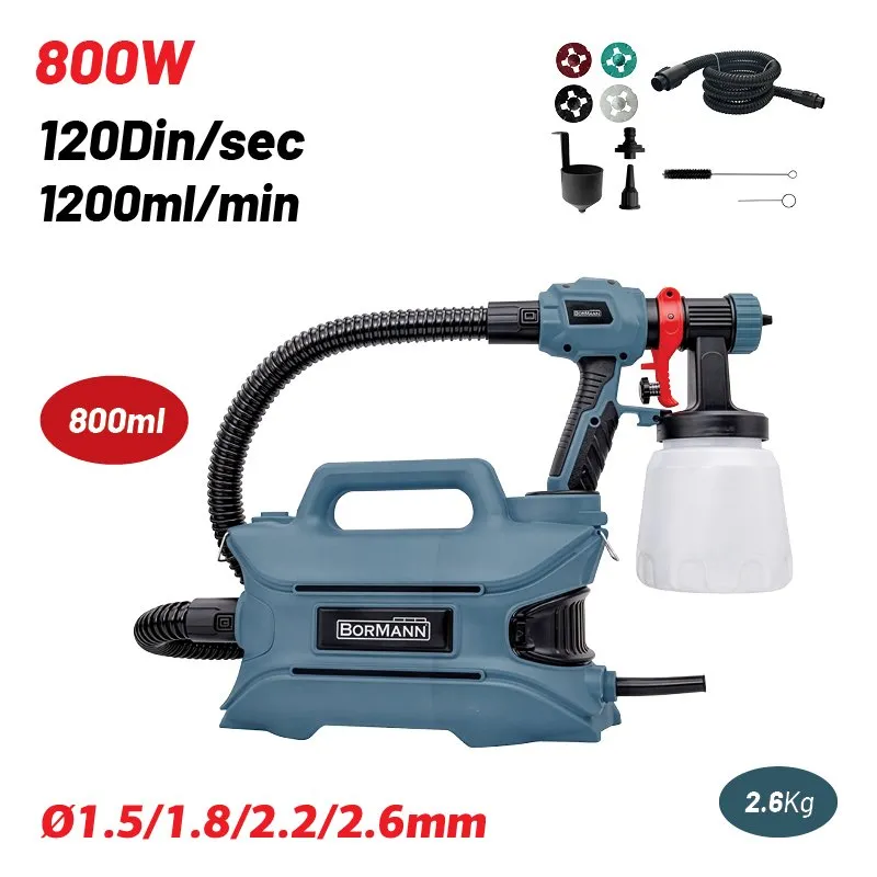 Bormann BPG9110 Pistola a Spruzzo HVLP 800W 800ml