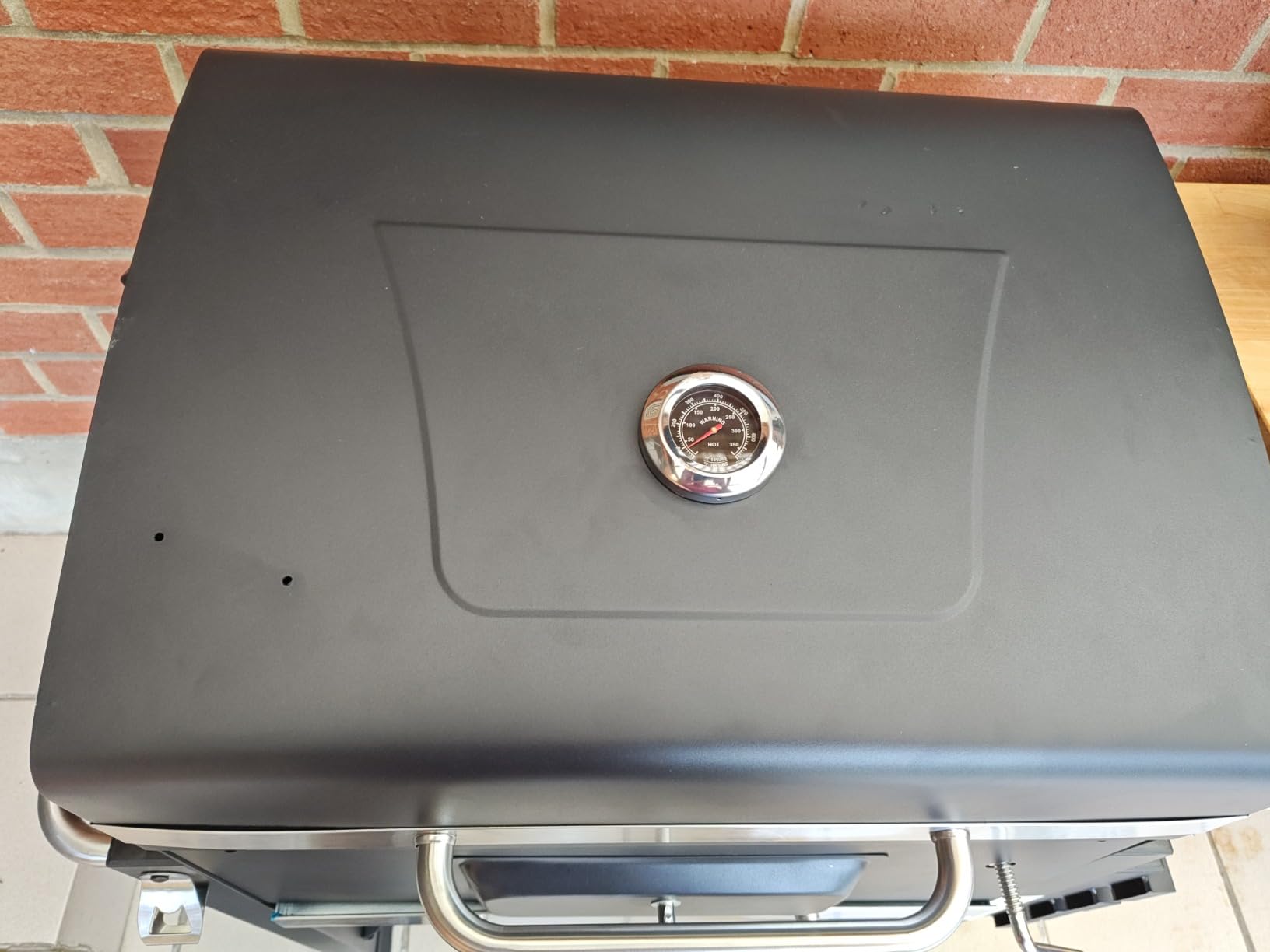 Wiltec Barbecue a Carbone Carrellato con Coperchio Termometro