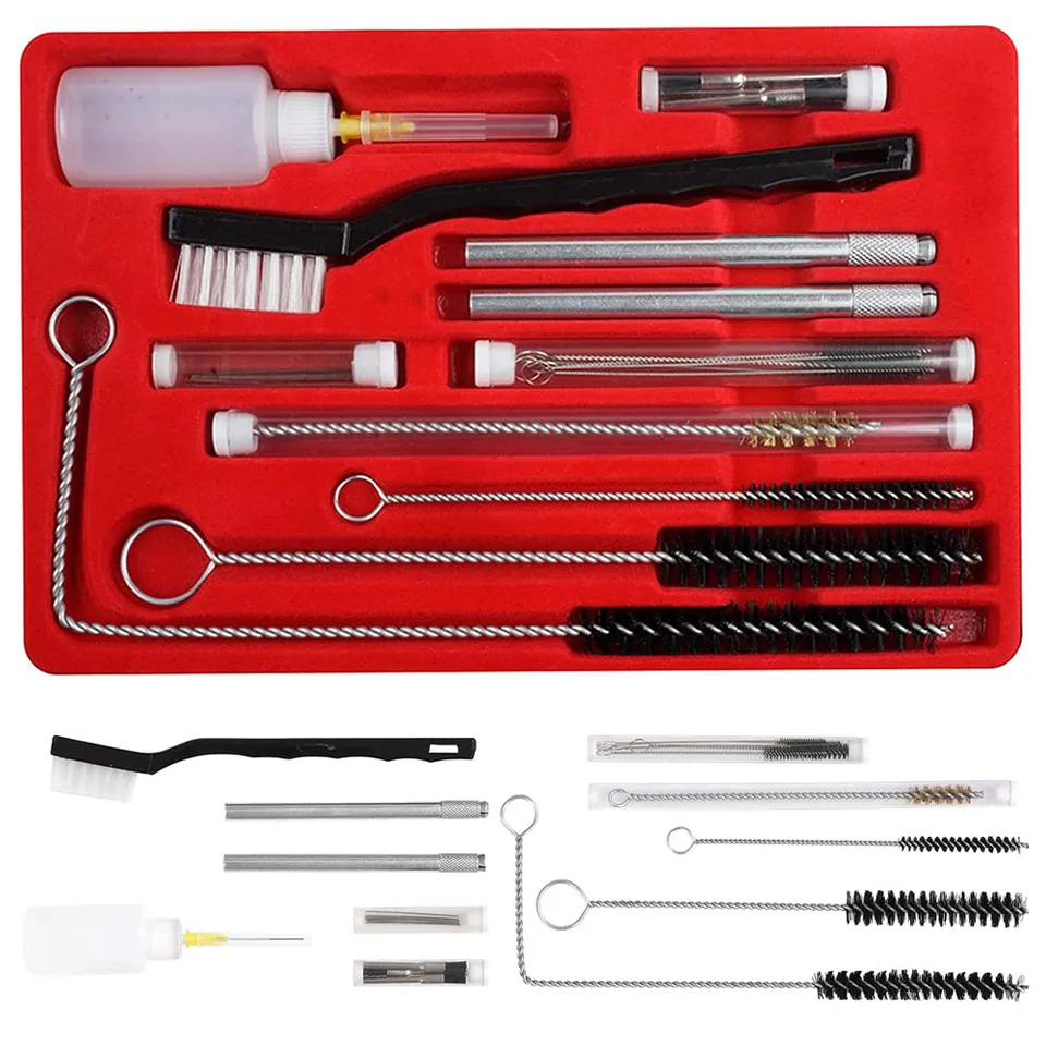Tilswall Kit Pulizia Pistola a Spruzzo HVLP con Spazzole e Aghi