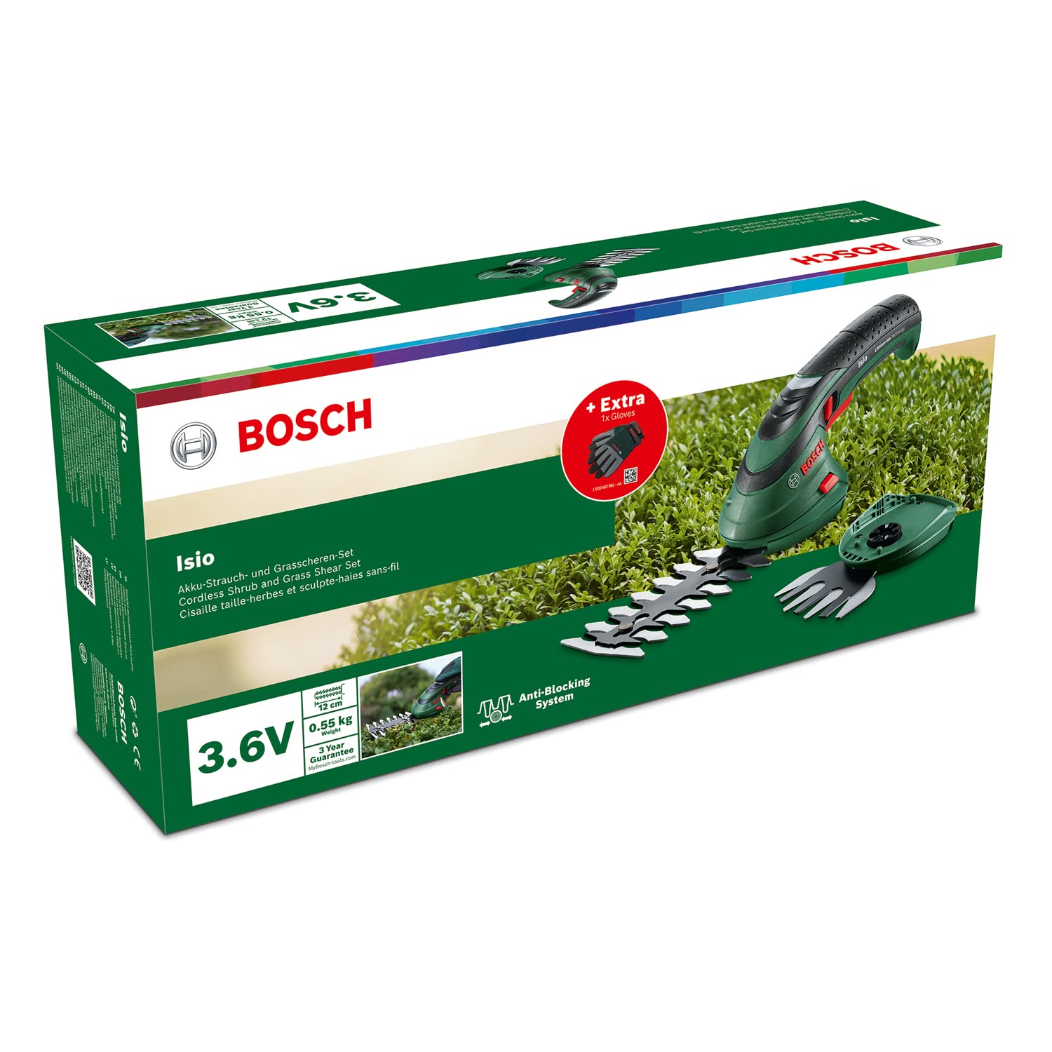 Bosch Isio Forbici Erba Batteria 3,6V Nuovo Design