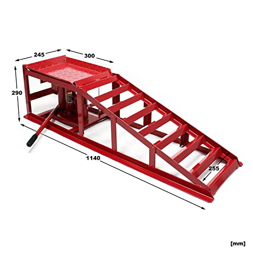 Wiltec rampa sollevamento idraulica 2000 kg 225 mm