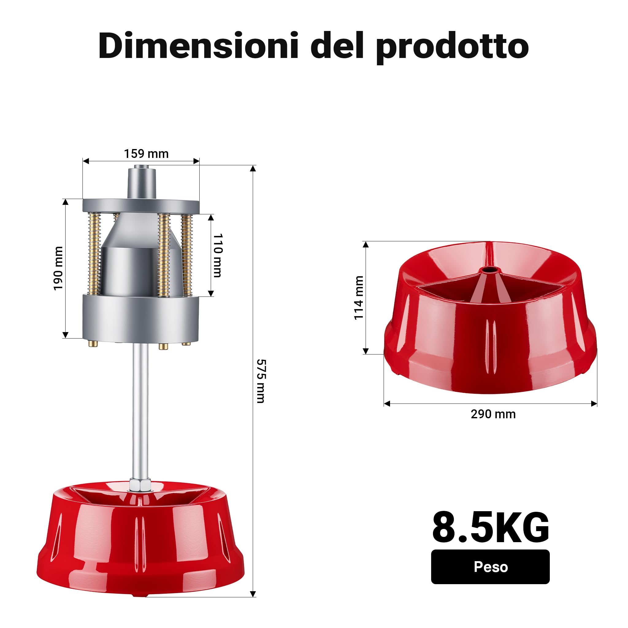 Wiltec Equilibratrice Portatile Mozzi 3,8-10,2 cm