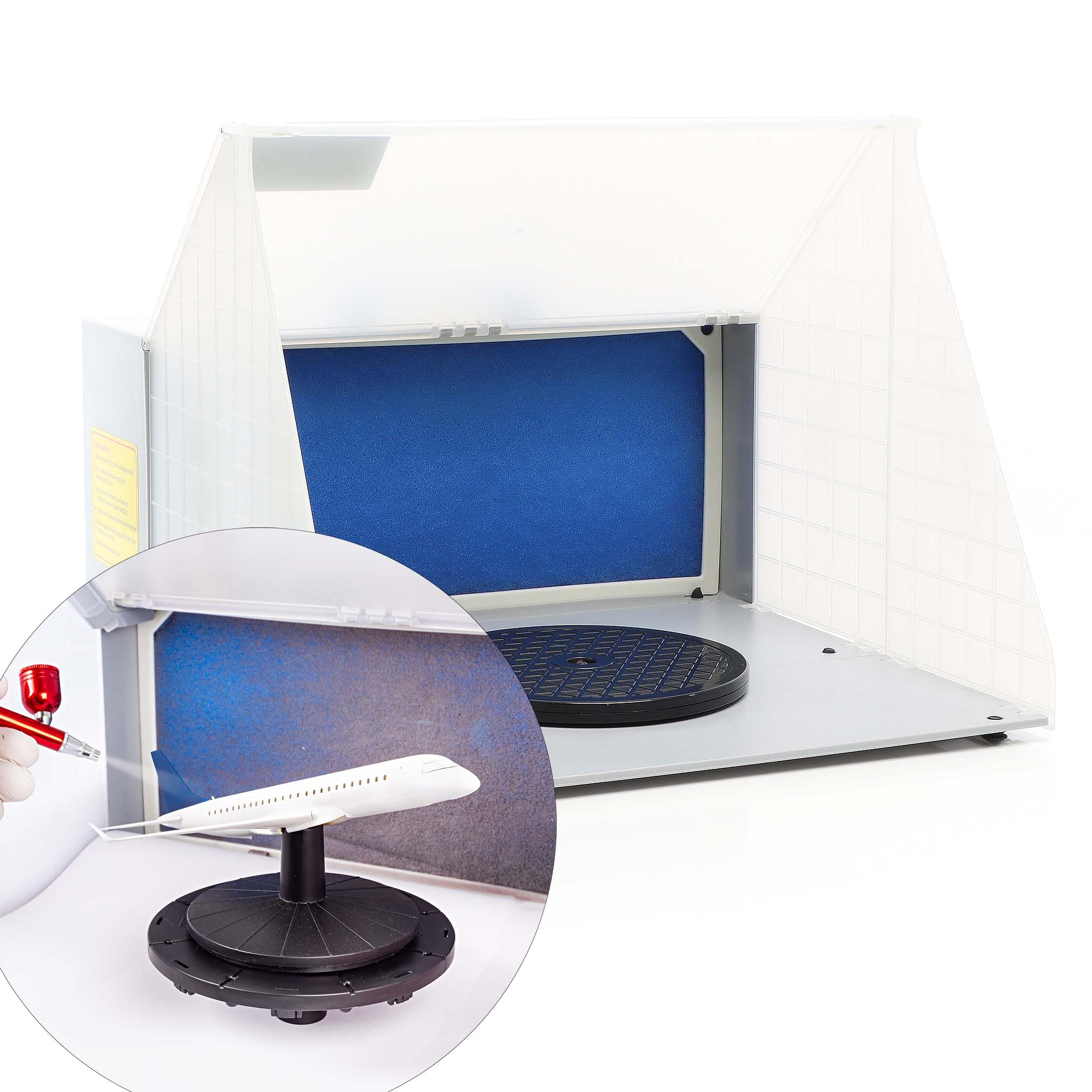 Wiltec Cabina aspirazione aerografo 4 m³/min con tubo e filtro