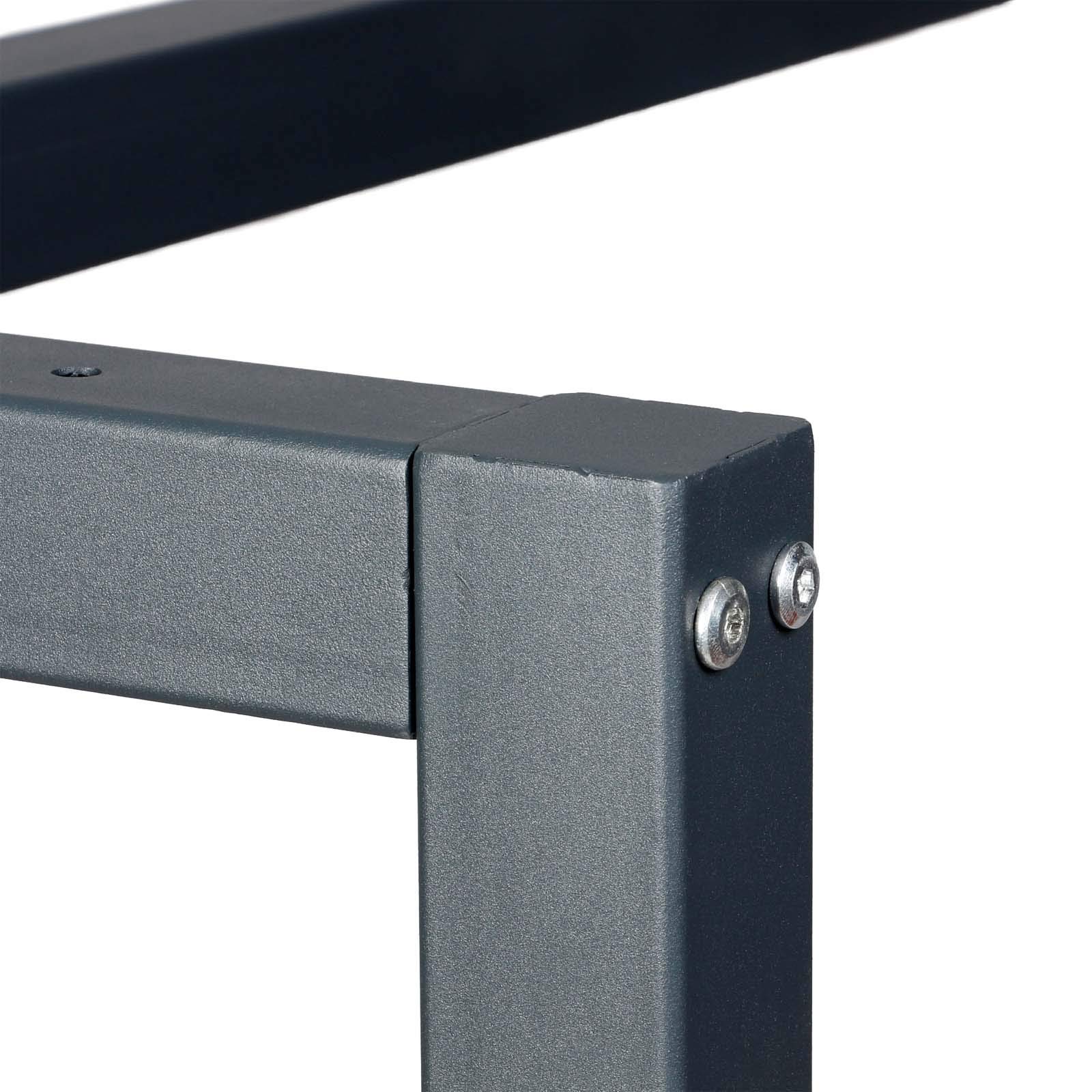Wiltec Telaio banco lavoro acciaio 125x57x81 cm antracite