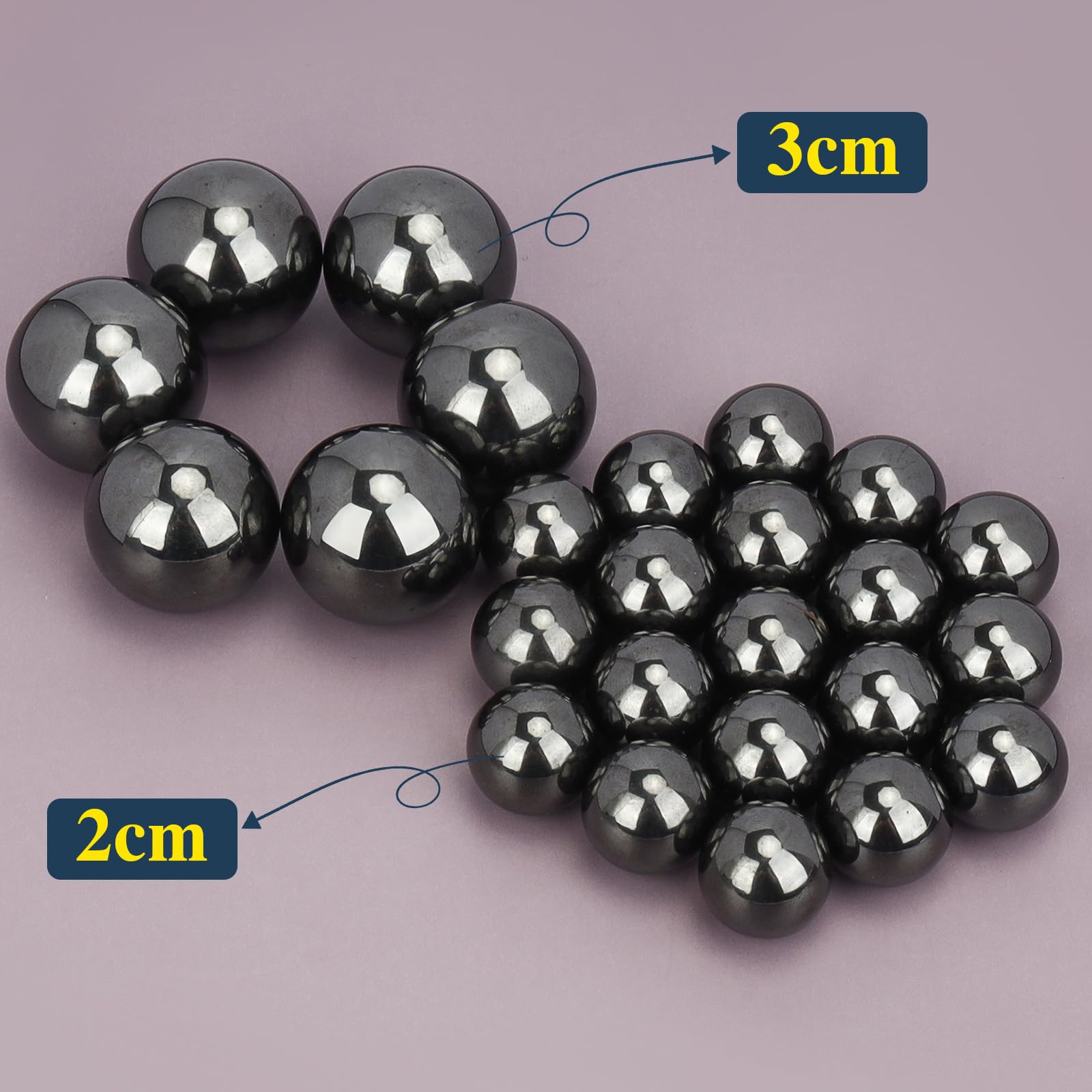 Wzone Sfere Magnetiche Ferrite 2cm Antistress 20 Pezzi