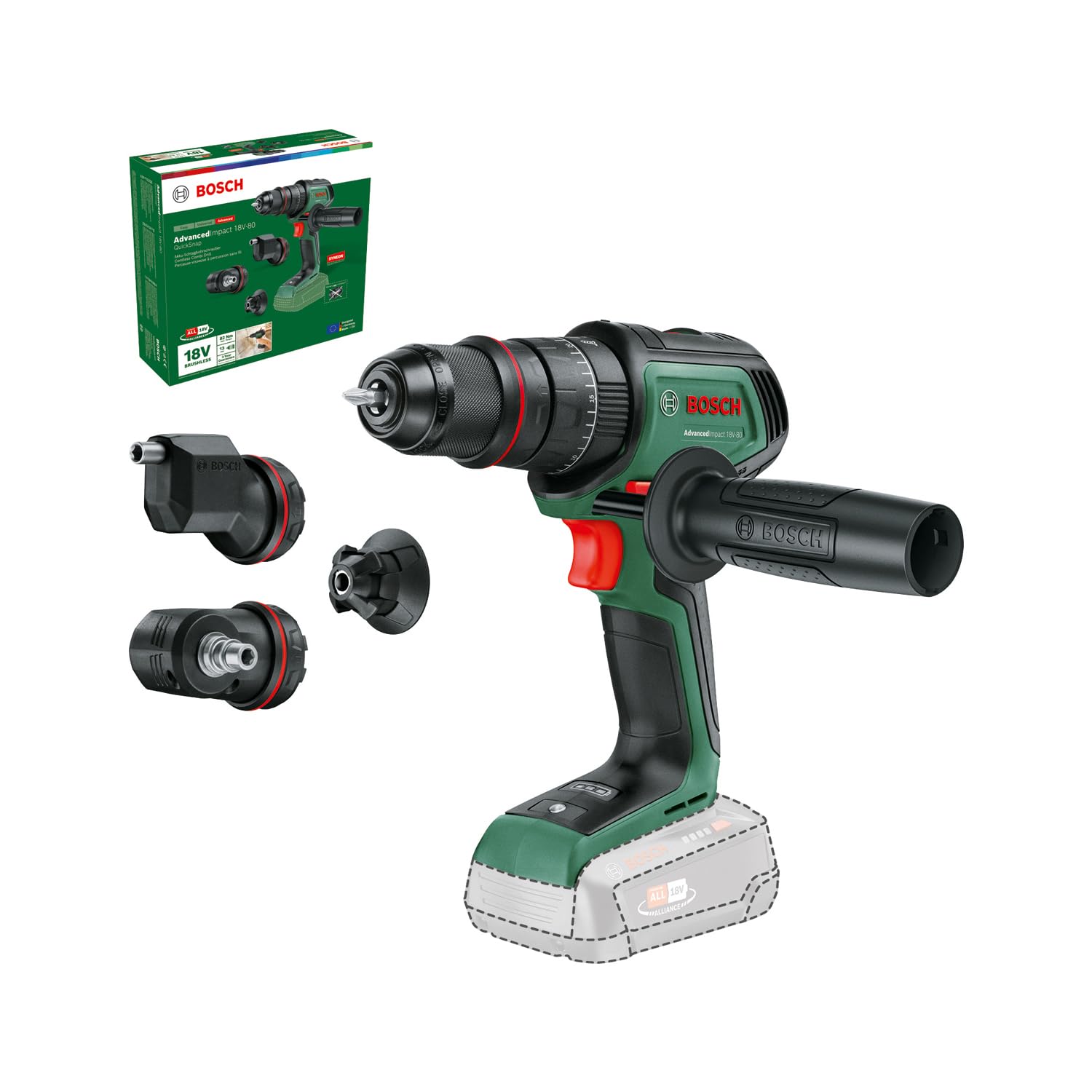 Bosch AdvancedImpact 18V-80 Trapano Battente 2,5 Ah