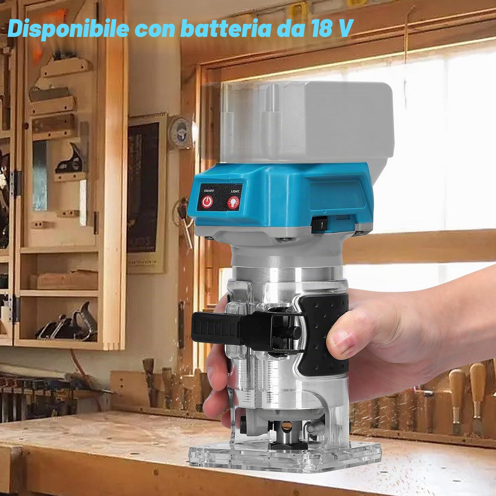 Weytoll Fresa Superiore a Una Mano Rifilatrice 6,35 mm 21V