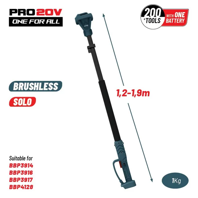Bormann Pro BBP4205 Asta Telescopica 1,2-1,9m Giardino