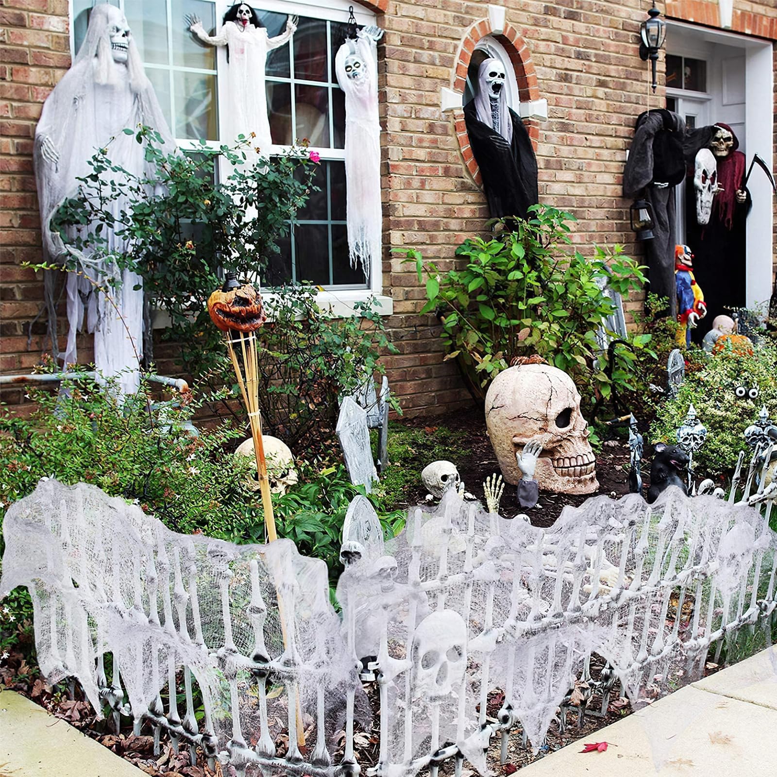 Wzone telo Halloween bianco spaventoso 215x500 cm