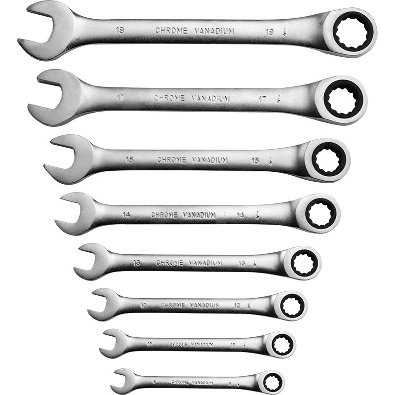 Bormann Pro chiavi combinate a cricchetto 8 pezzi
