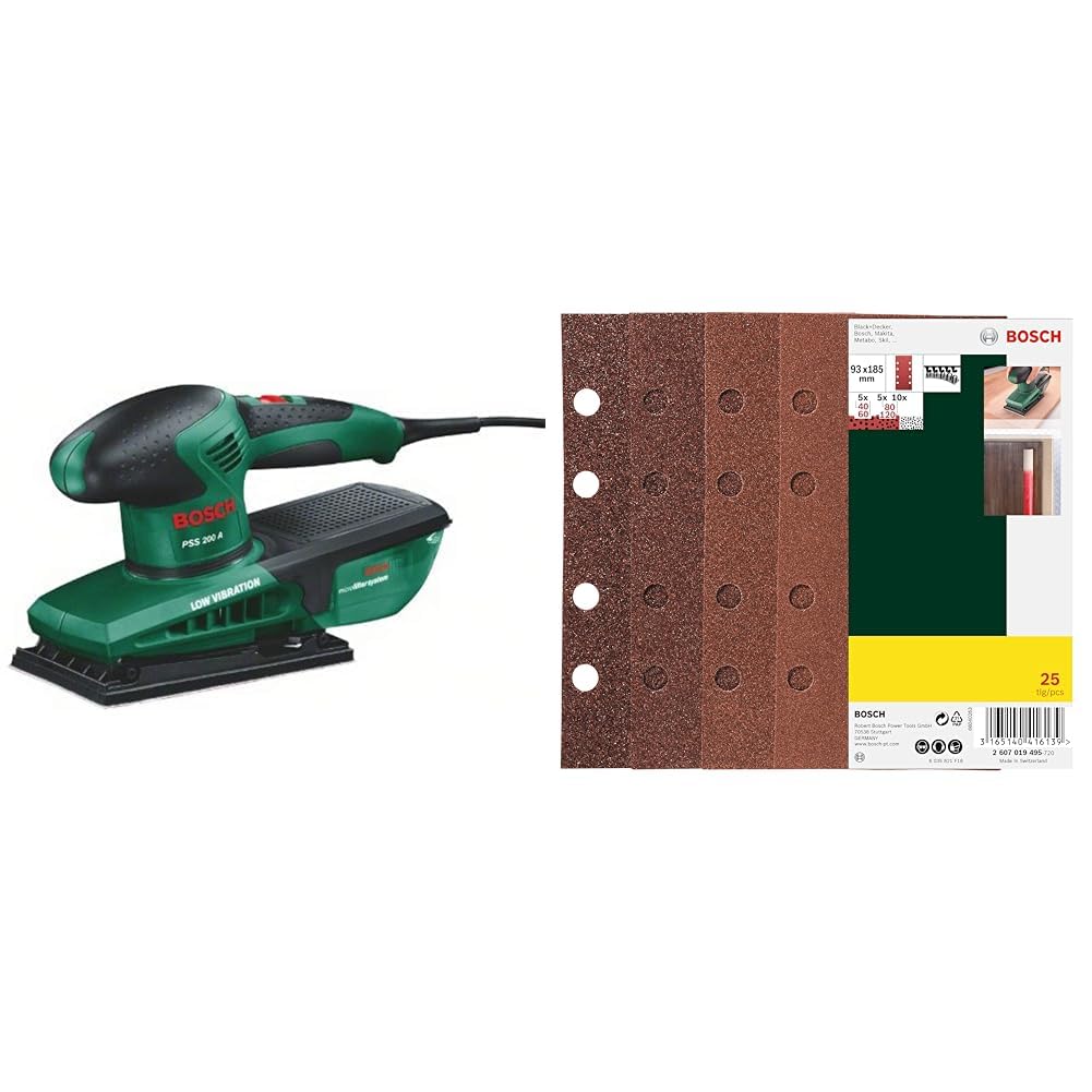 Bosch PSS 200 A Levigatrice Orbitale con Valigetta