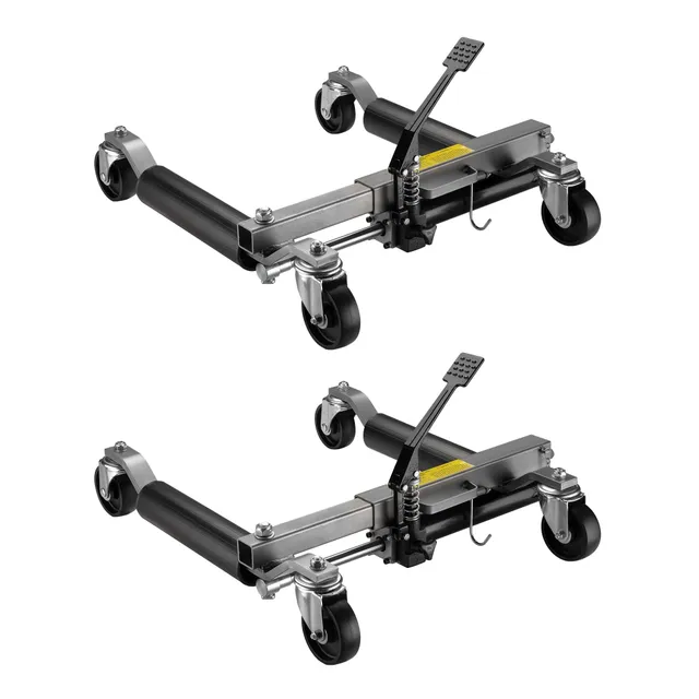 Wiltec Idraulico 680kg carrelli sposta auto 2pz gomme 30cm