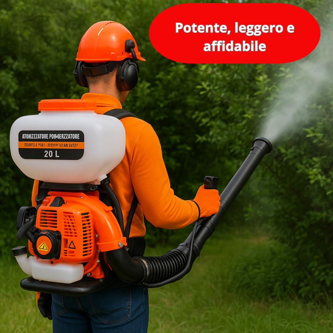 De Rosa Shop Atomizzatore Spalla 43cc 20L Soffiatore 3 Funzioni