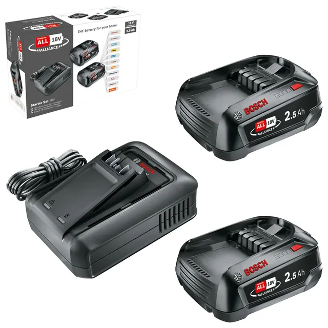 Bosch Starter Set 18V kit batterie 2,5Ah caricabatteria