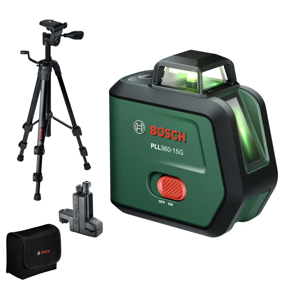 Bosch PLL360-15G Livella Laser verde 360° con batteria
