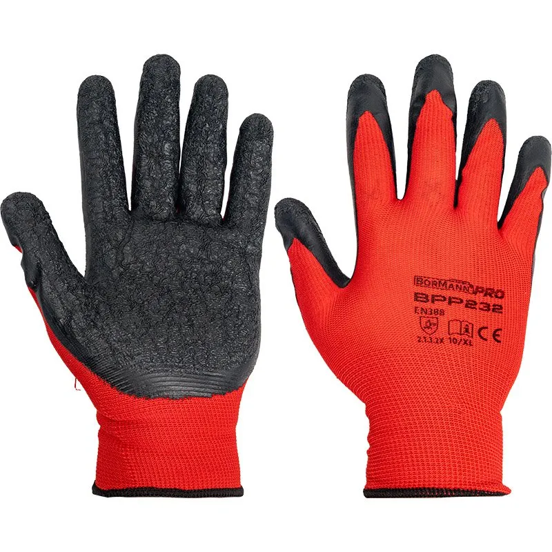 Bormann Guanti Nylon Lattice 10/XL Antiscivolo