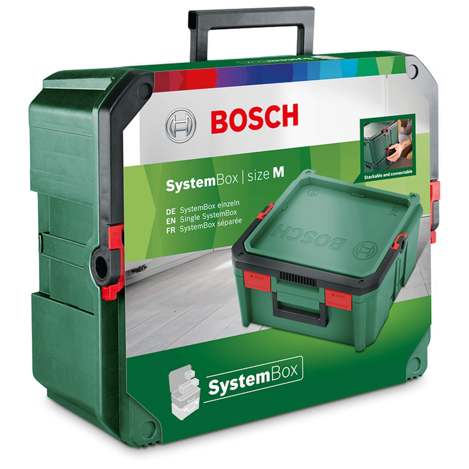 Bosch SystemBox M Cassetta Attrezzi Vuota Verde Impilabile