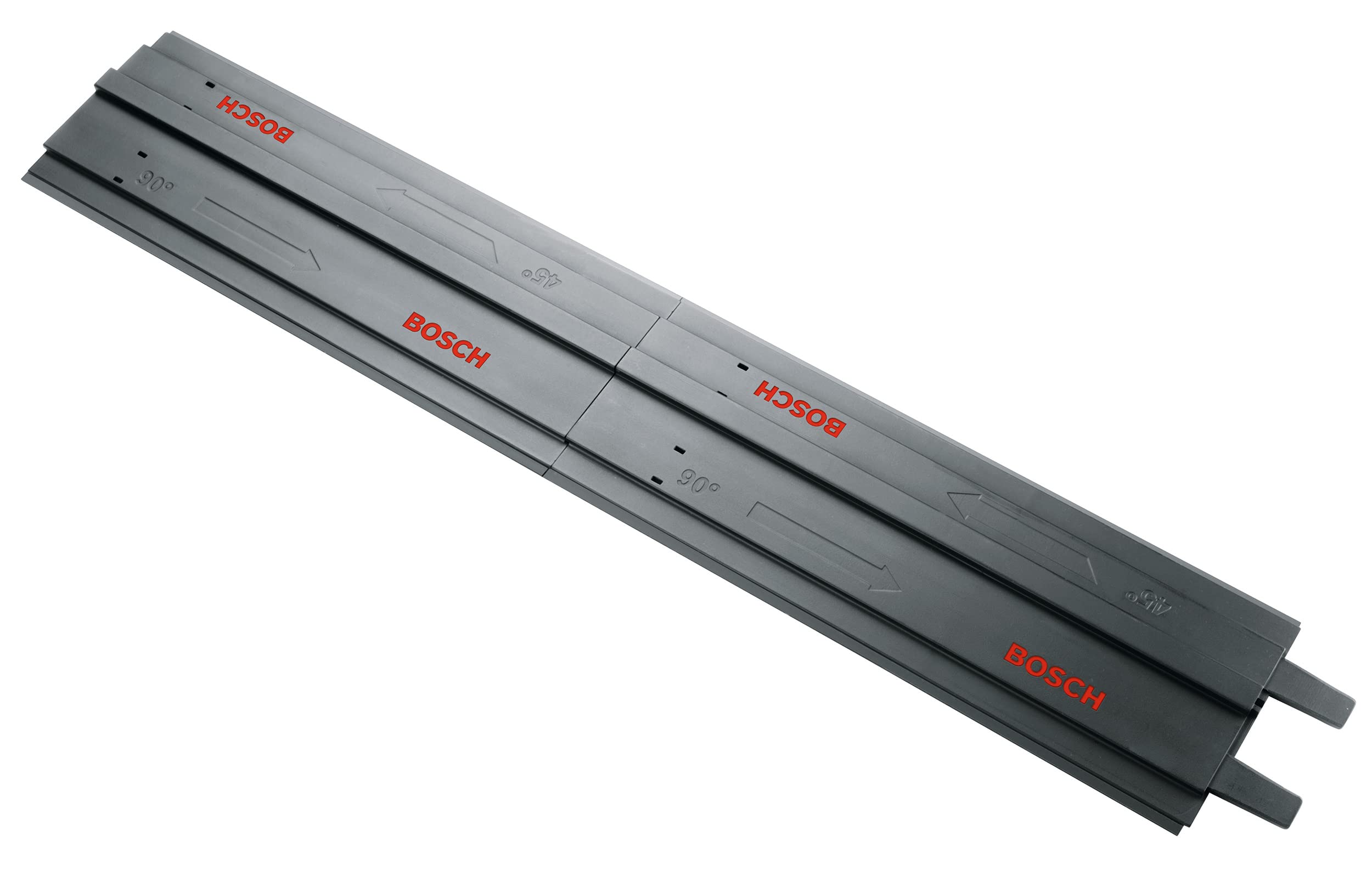 Bosch Binario Guida Plastica 2x350 mm Morsetti Tagli 90° 45°