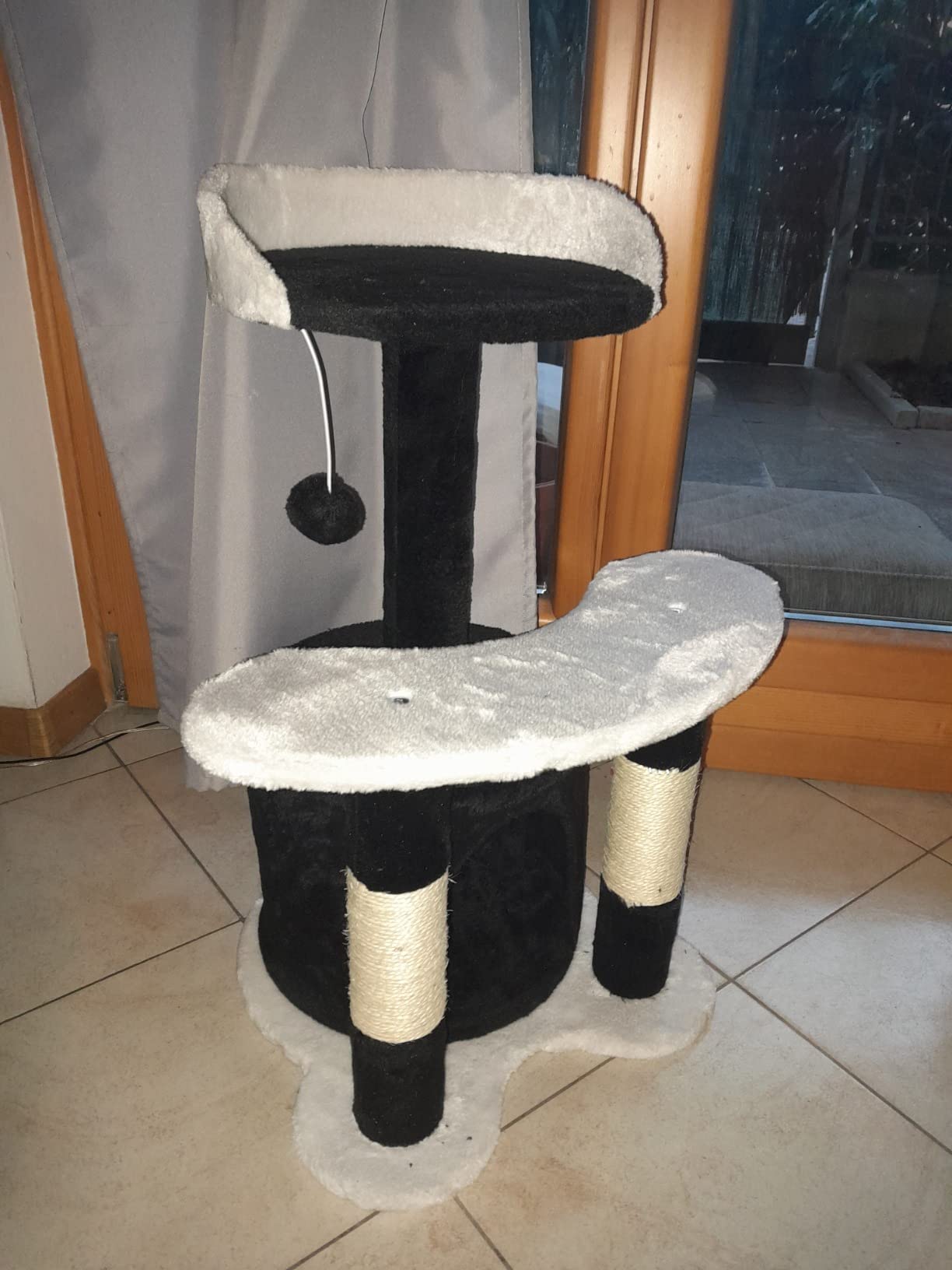 Wiltec Tiragraffi 65 cm Nero Bianco Nicchia Piattaforma