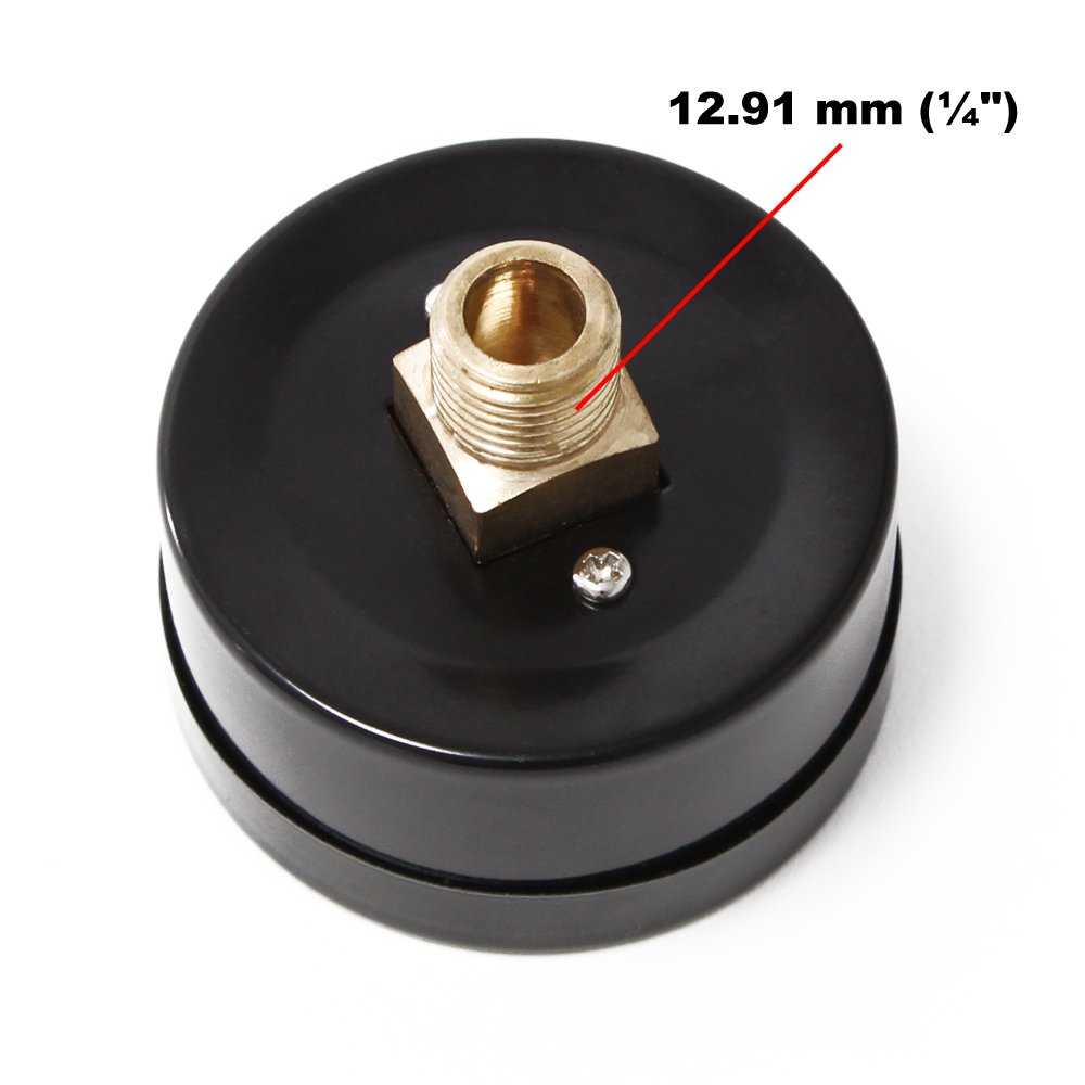 Wiltec Manometro Assiale 0-10 Bar 1/4“ Ø52 mm