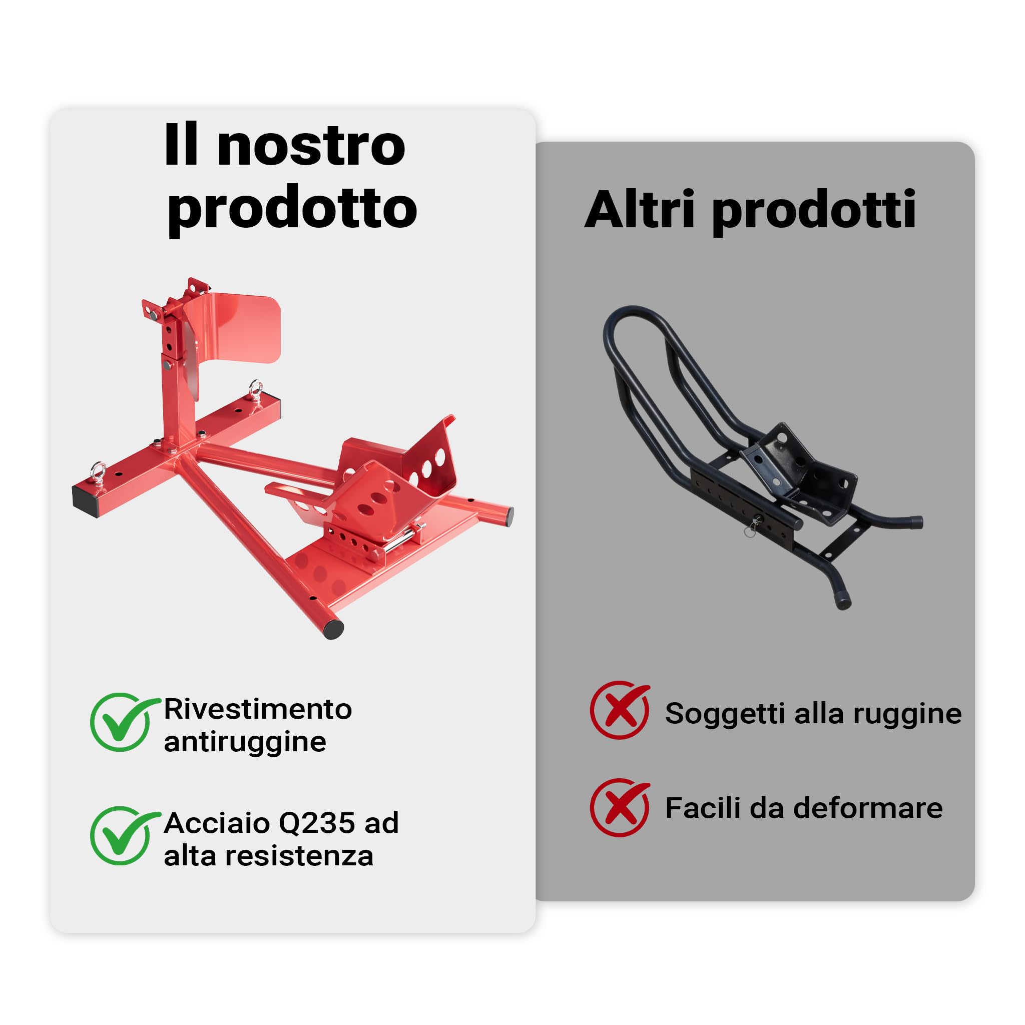 Wiltec Ruota anteriore 1 cavalletto moto acciaio