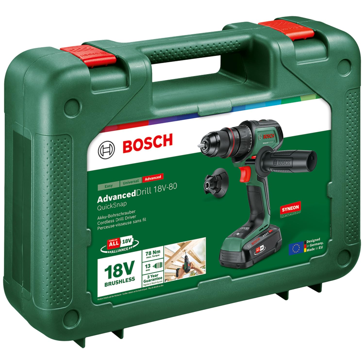 Bosch AdvancedDrill 18V-80 trapano avvitatore 18V 78Nm kit 2,5Ah