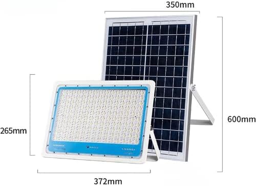 De Rosa Shop Faro LED Solare Esterno 1000W 3 Pezzi IP66 Crepuscolare