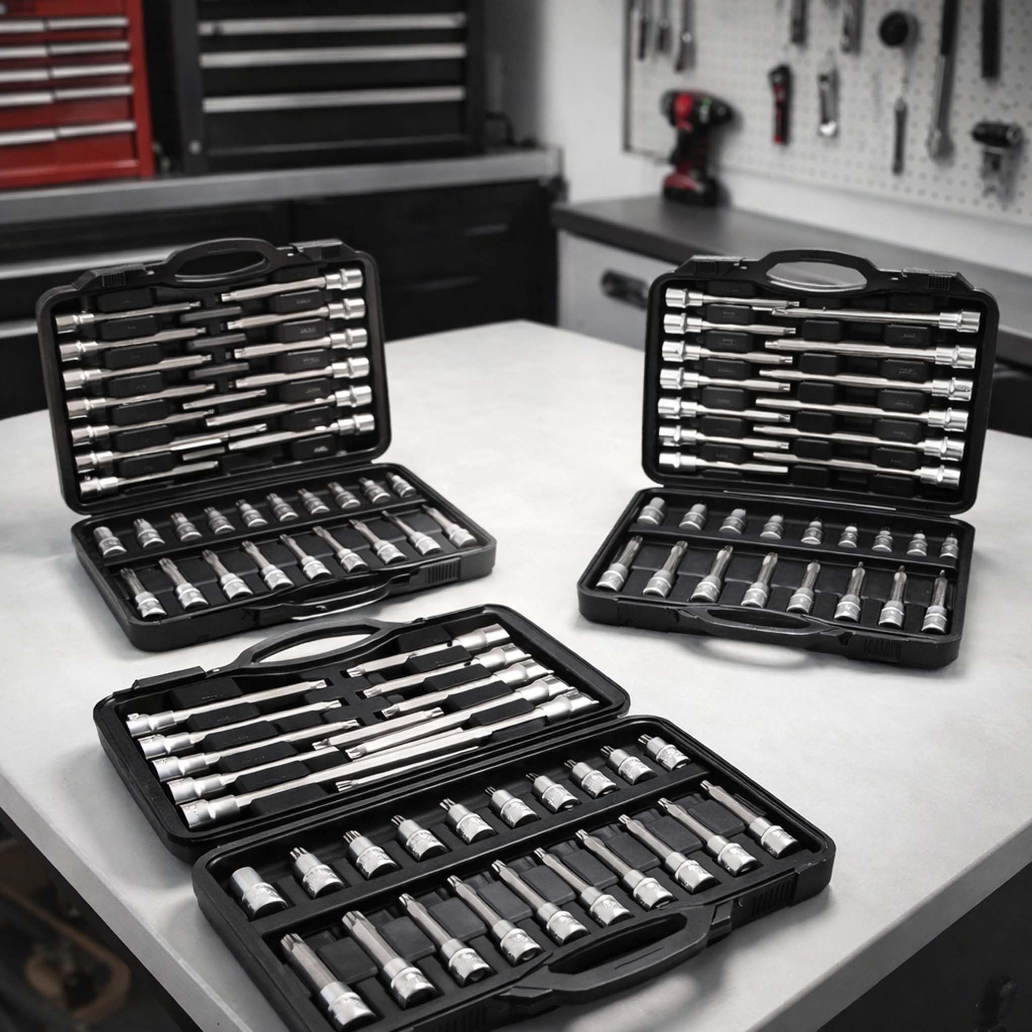 Wiltec set chiavi a bussola 88 pz 1/2" 3 valigette