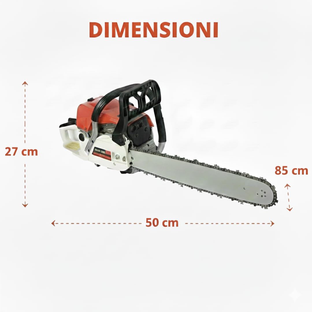 DE ROSA SHOP motosega a scoppio 52cc barra 50cm 2 tempi benzina