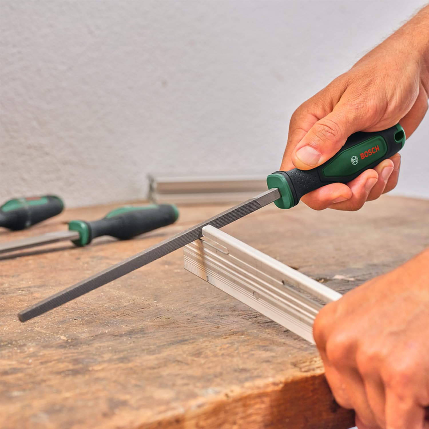 Bosch Set Lime 3 pezzi acciaio 200 mm taglio medio