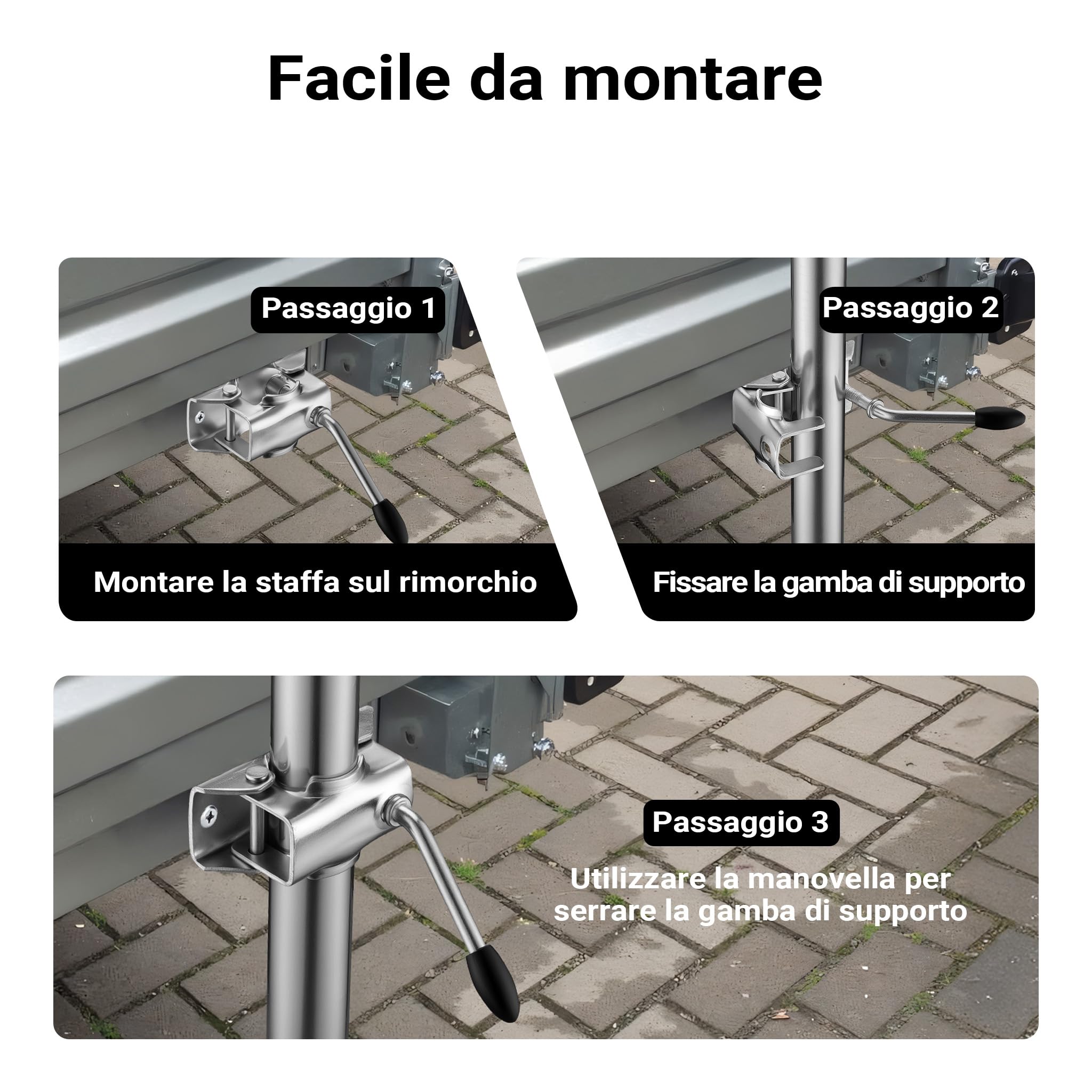 Wiltec XPOtool Supporto Rimorchio 510-760 mm 2 Pezzi
