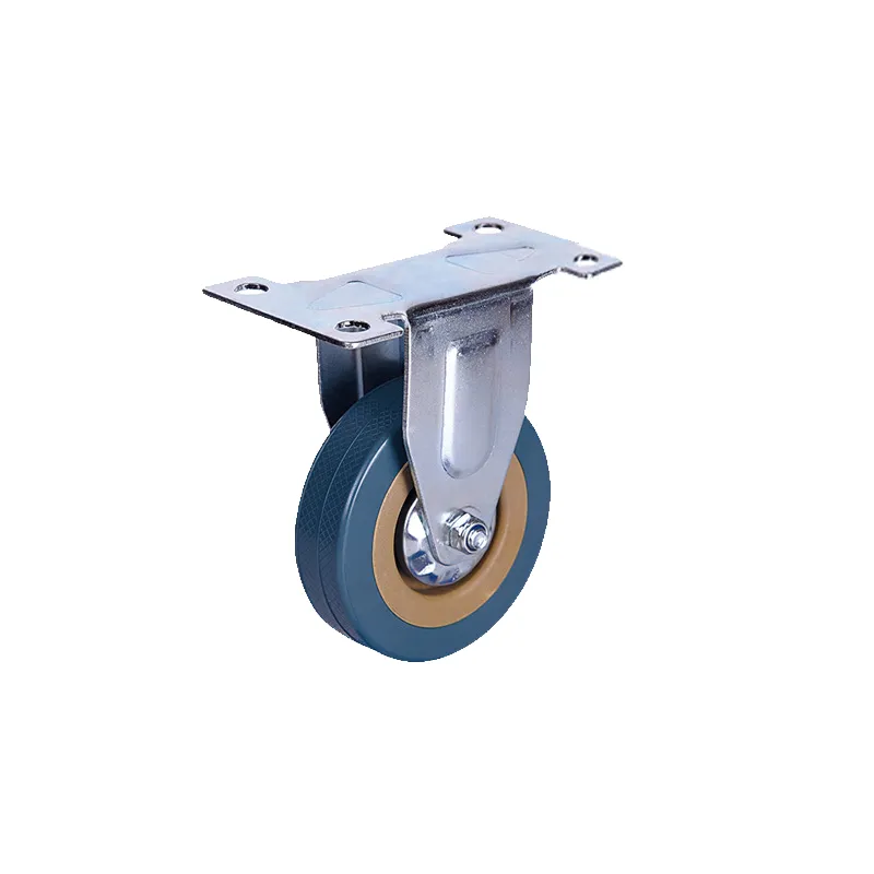 Bormann Ruota Rigida PVC Blu Ø125 mm 90 Kg Piastra