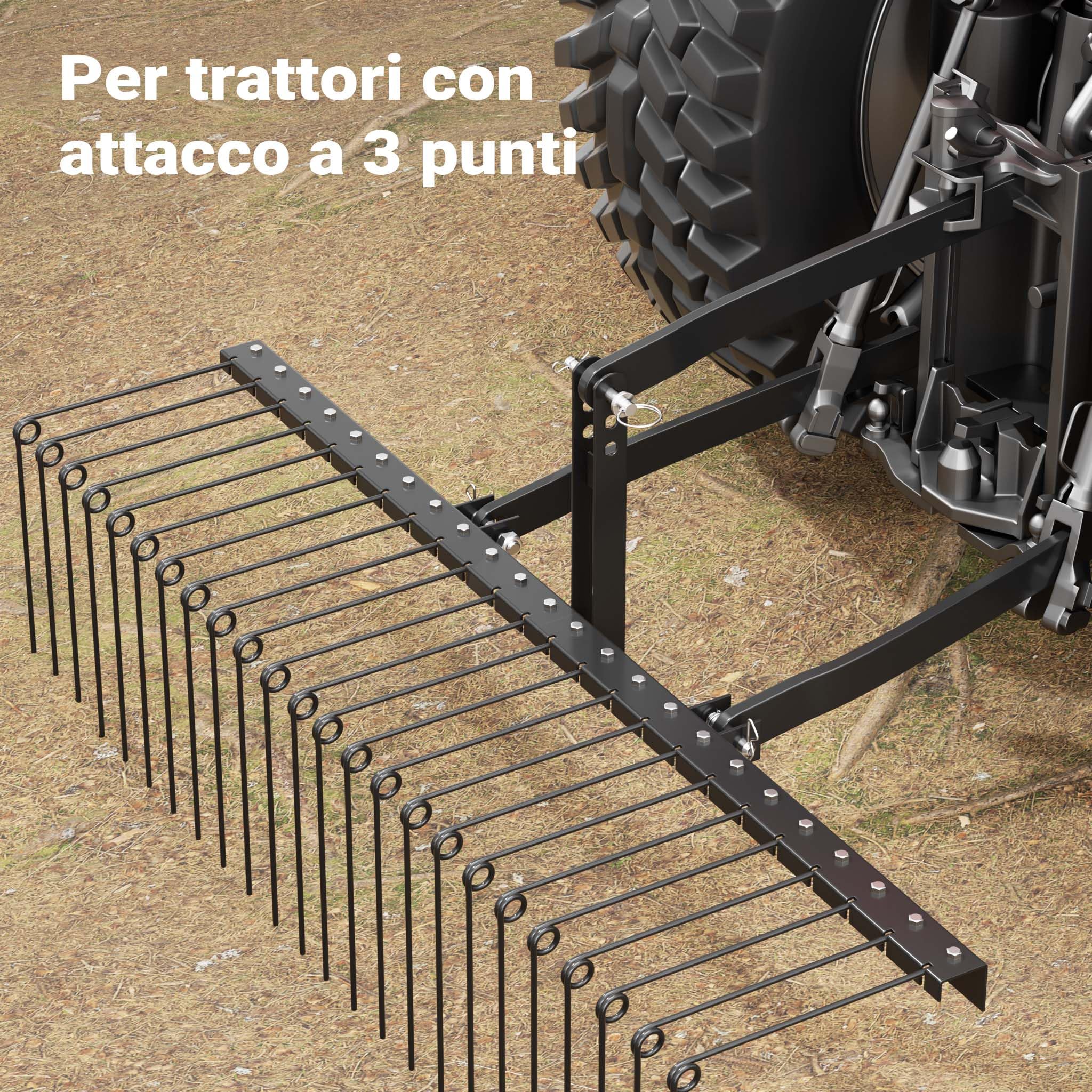 Wiltec Strigliatore Trainato 72" Arieggiatore Prato 183 cm