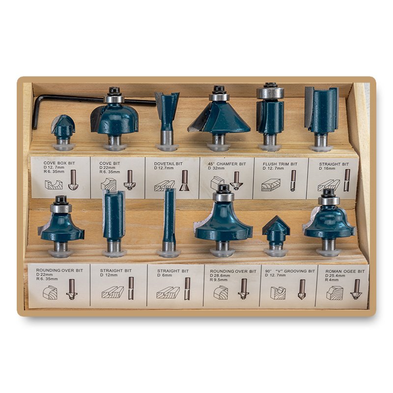 Bormann set frese per fresatrice 6mm 12 pezzi